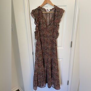 BB Dakota Steve Madden Maxi Tie Floral Lightweight Dress Size Large